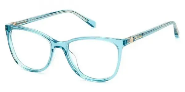 Fossil 7071 0OX Eyeglasses Matte Transparent Blue 50mm Women