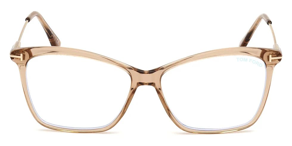 Tom Ford FT5687B 045 Eyeglasses Shiny Light Brown 56mm Women 2