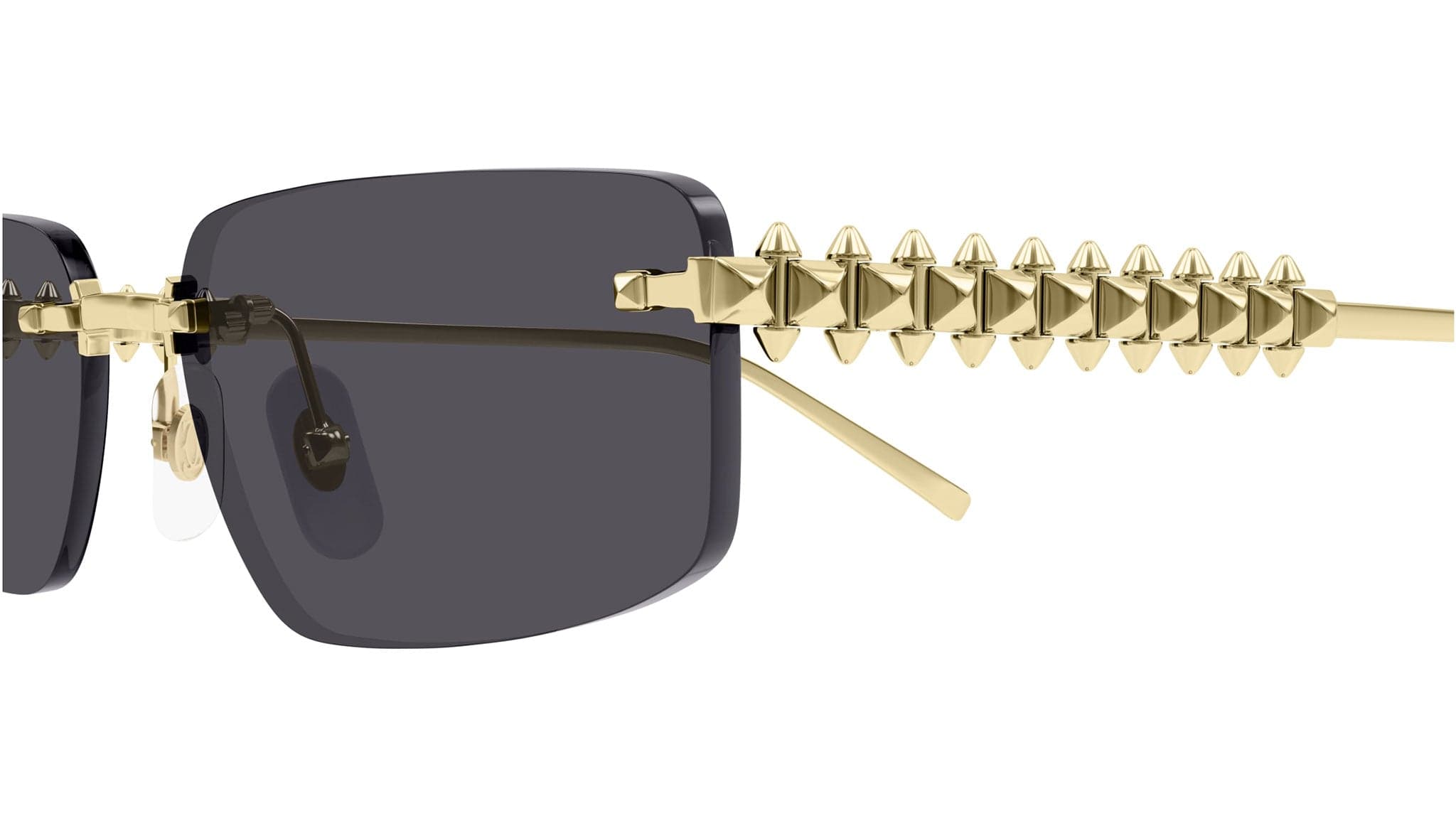 Cartier CT0544S 002 Sunglasses Gold 58mm Unisex 2
