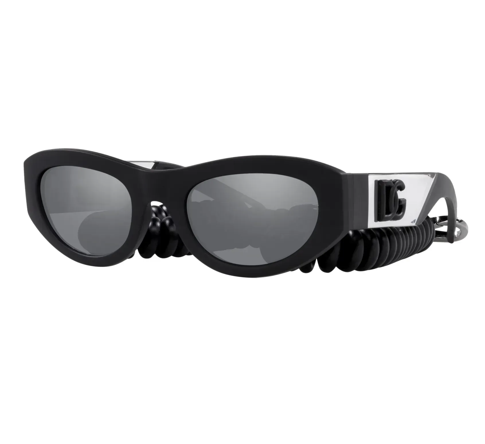 Dolce & Gabbana DG6174 25256G Sunglasses Black Rubber 54mm Men