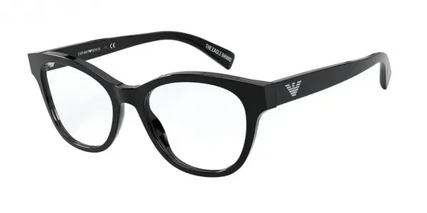 Emporio Armani EA3162 5001 Eyeglasses Shiny Black 50mm Women