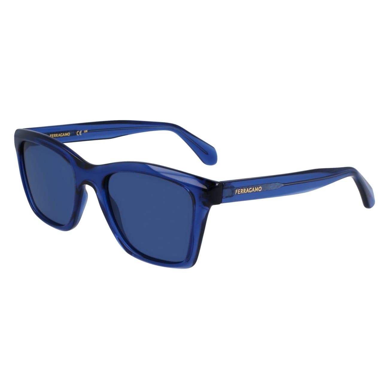 Salvatore Ferragamo SF2001S 432 Sunglasses Transparent Blue 54mm