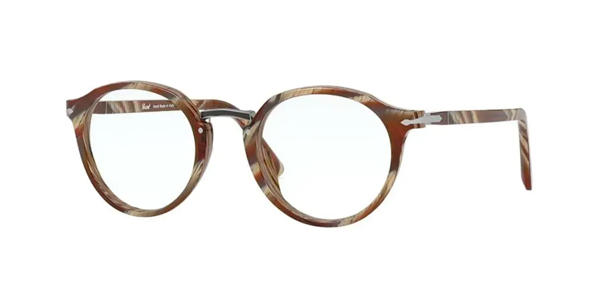 Persol PO3185V Eyeglasses Brown Horn 46mm Men