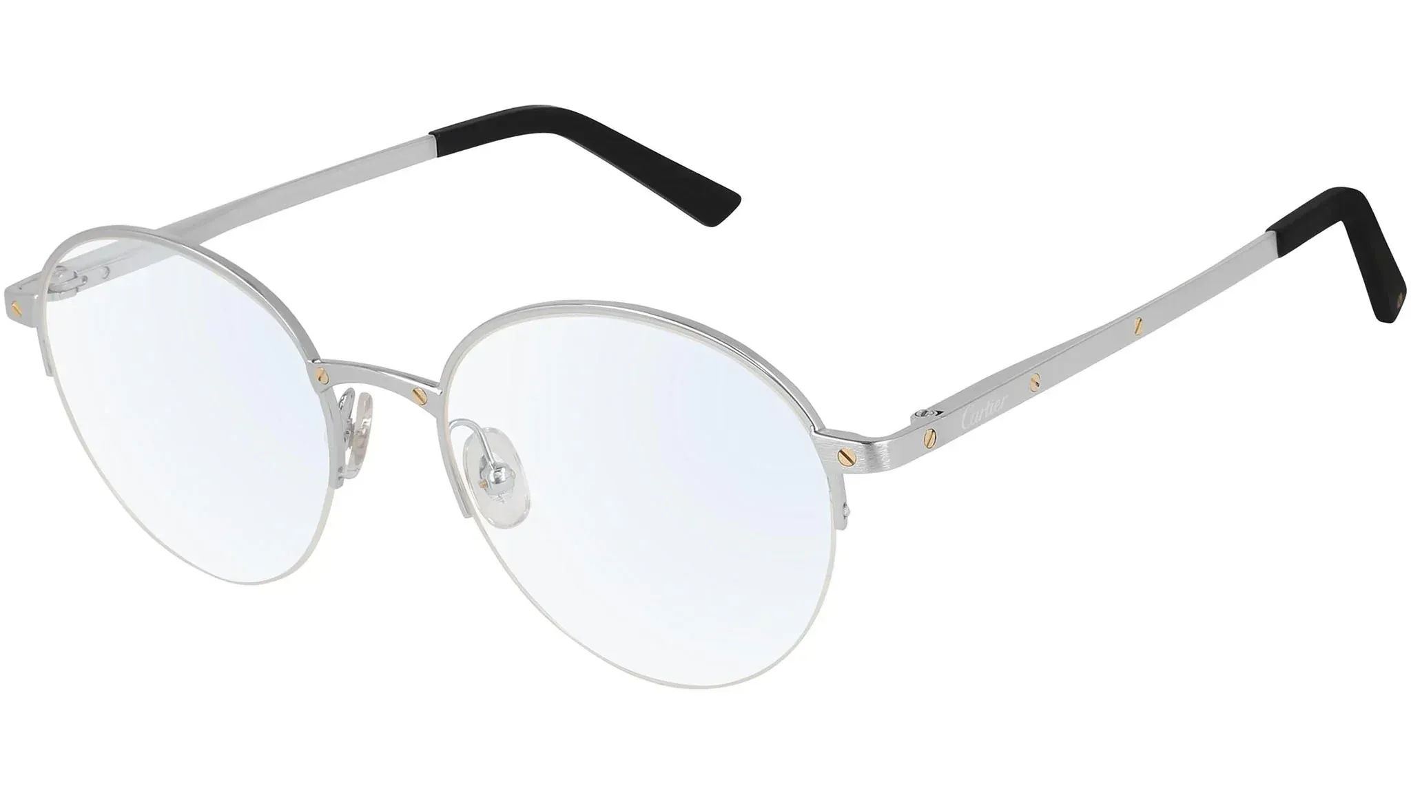 Cartier CT0108O 005 Eyeglasses Silver 52mm Men