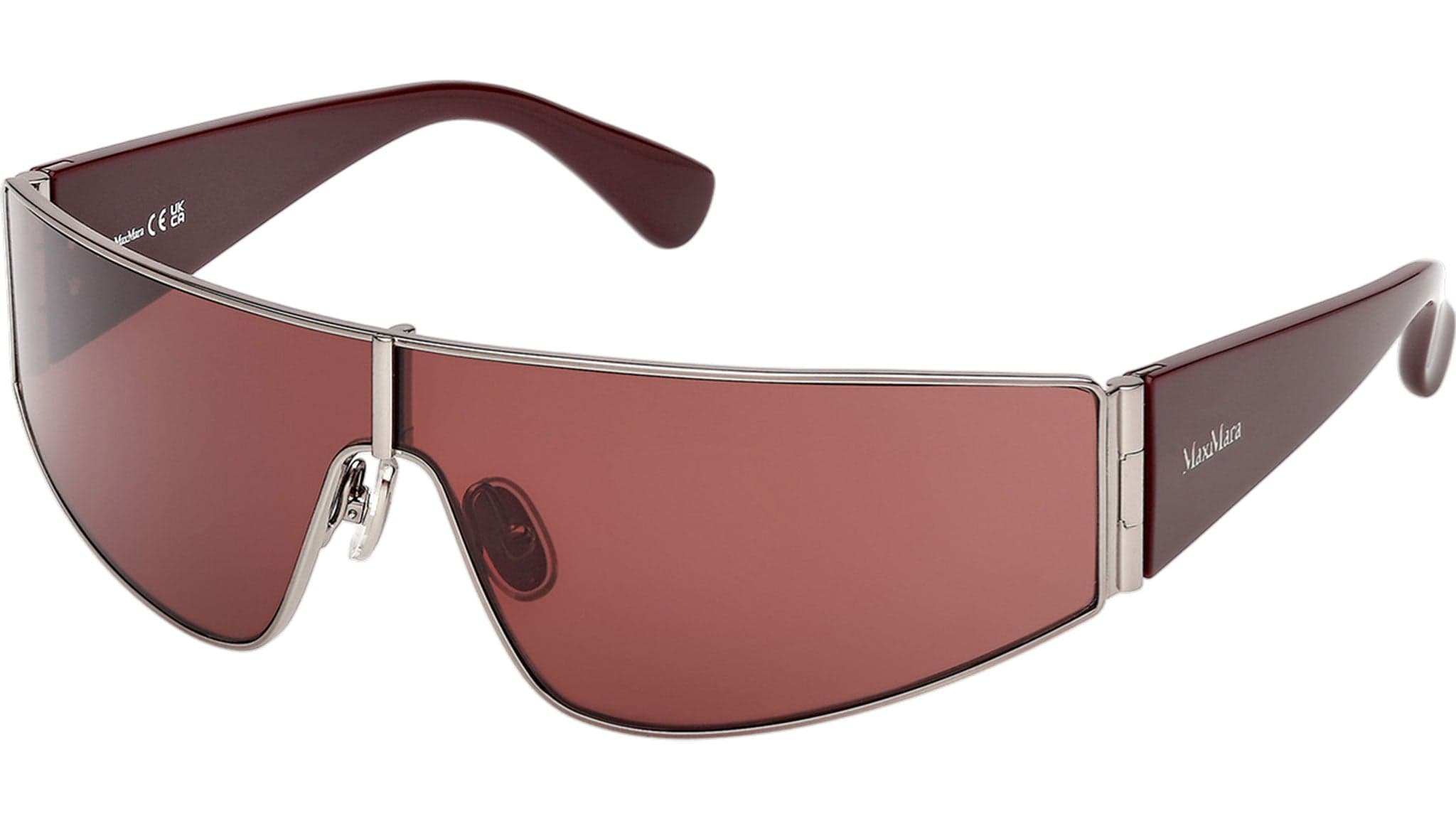 Max Mara MM0164 14S Sunglasses Shiny Light Ruthenium 0mm Women