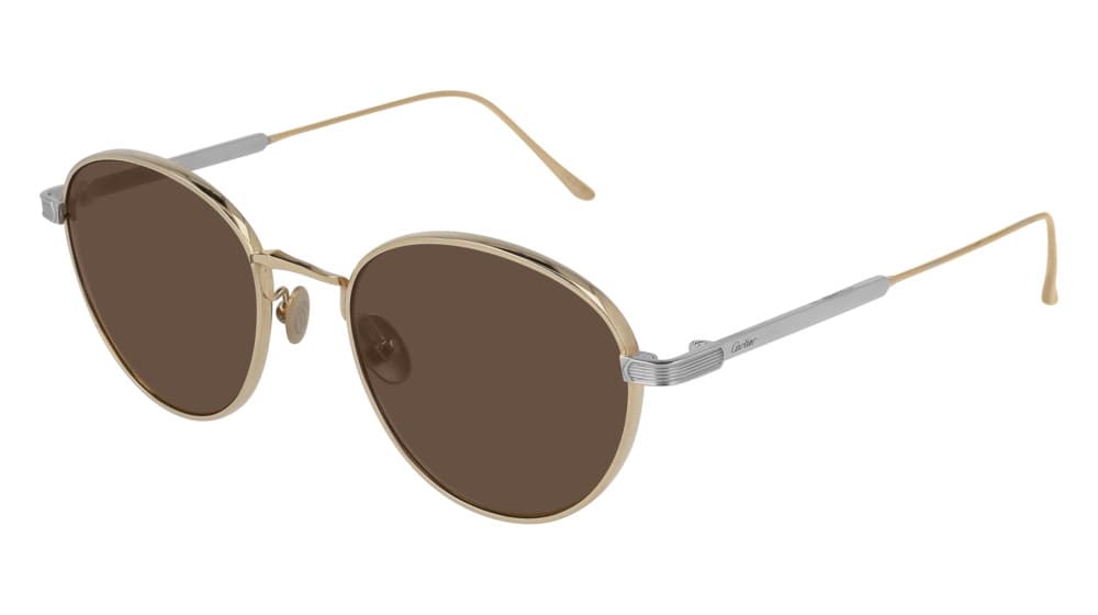 Cartier CT0009S 002 Sunglasses Gold 51mm Unisex