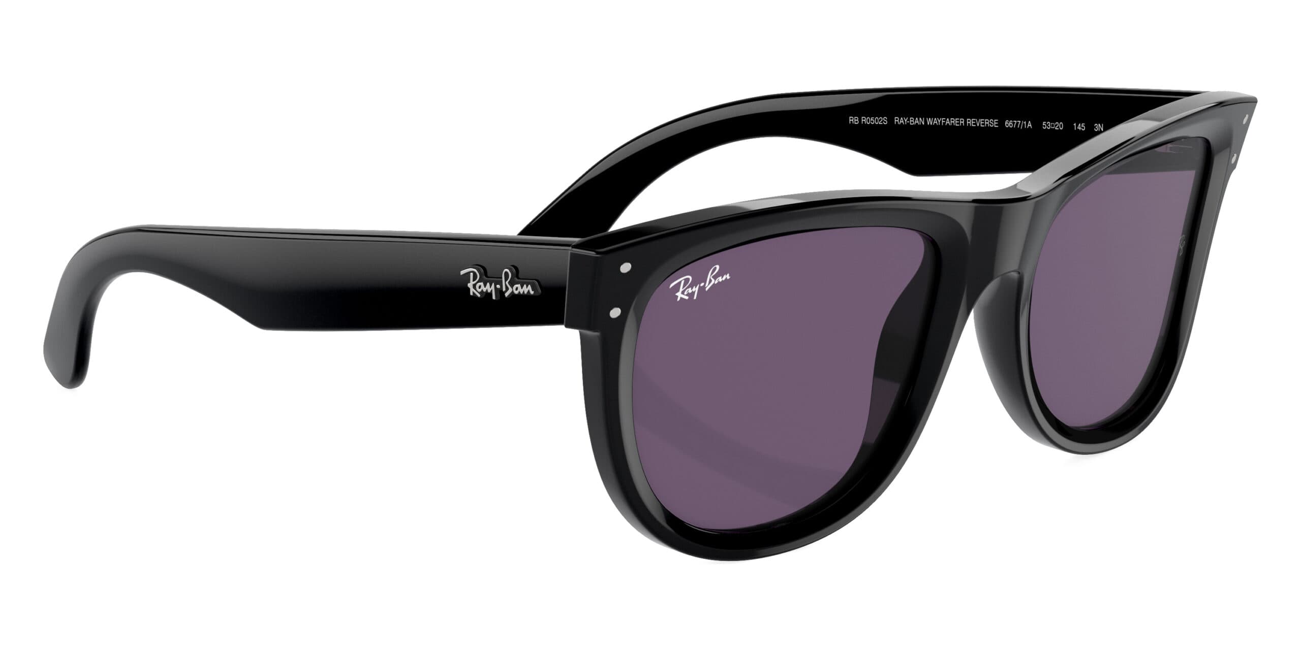 Ray-Ban RBR0502S WAYFARER REVERSE 6677/1A Sunglasses Black 53mm Women 5