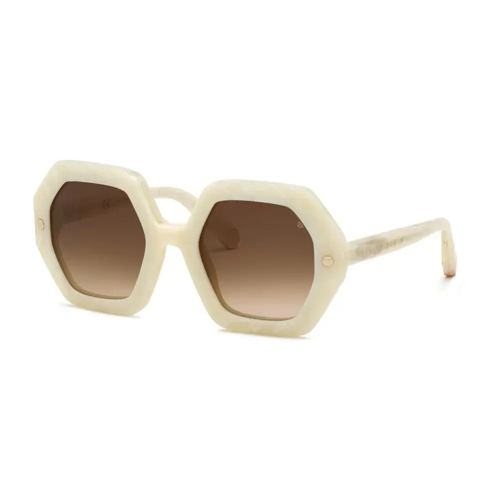 Philipp Plein SPP039M 09YL Sunglasses Ivory 53mm Women
