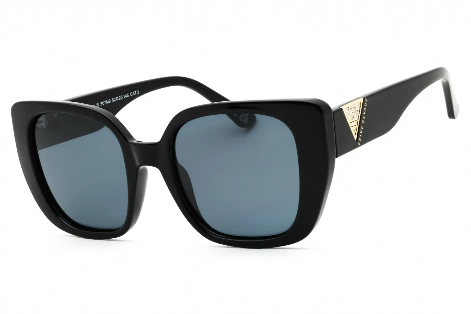 Prive Revaux DOUBLE TAP/S 0807 M9 Sunglasses Black 52mm Women
