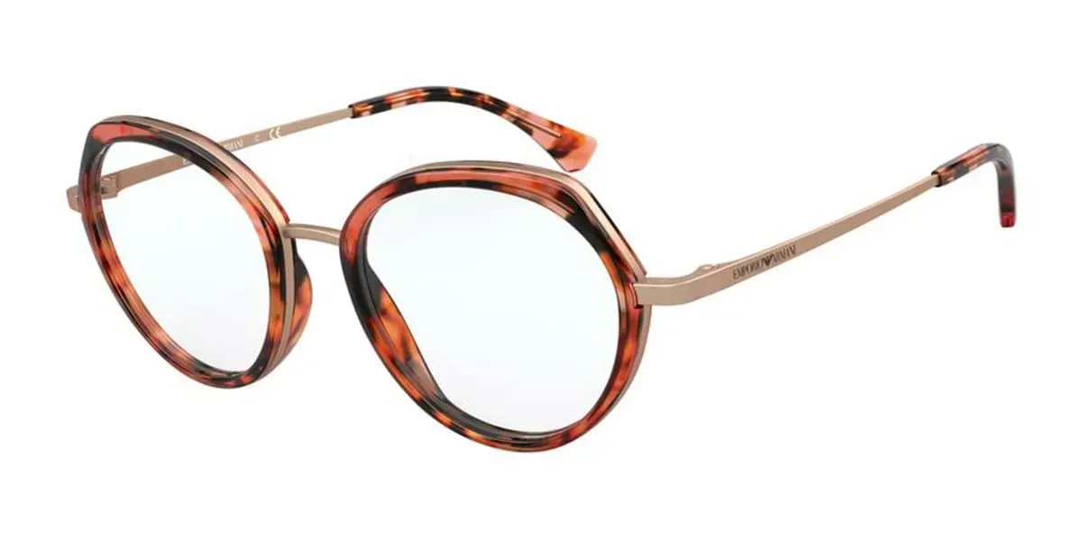 Emporio Armani EA1108 3004 Eyeglasses Rose Gold/red Havana 51mm Women