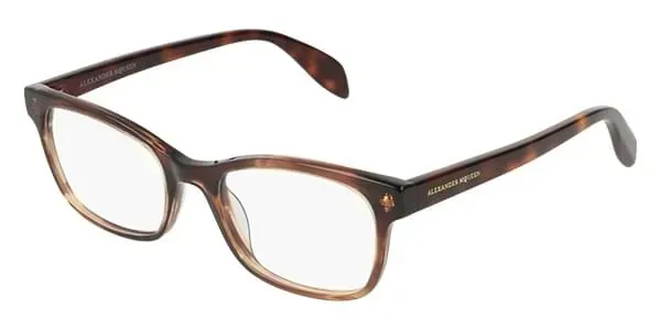 Alexander McQueen AM0149O 002 Eyeglasses Havana 52mm Women