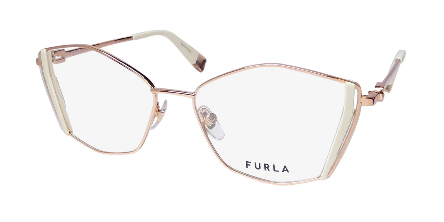 Furla Vfu770v 8fcy Eyeglasses Rose Gold 53mm