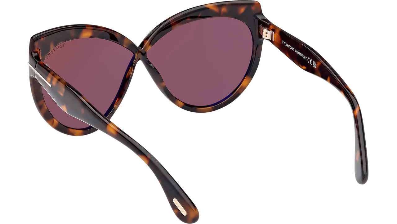 Tom Ford FT1196 52E Sunglasses Dark Havana 65mm Women 3
