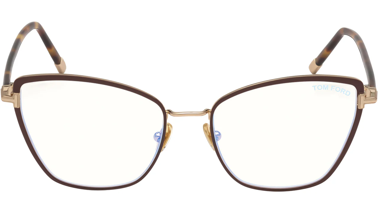Tom Ford FT5740B 048 Eyeglasses Shiny Dark Brown 54mm Women 2