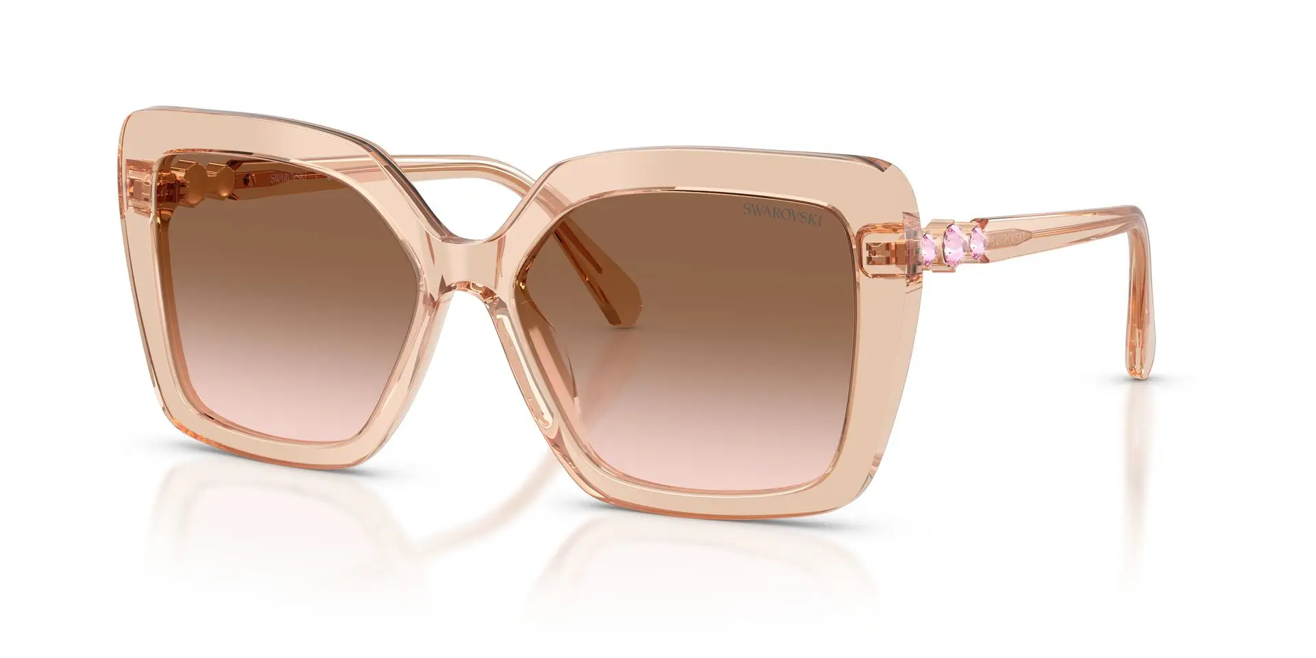 Swarovski SK6049 106313 Sunglasses Transparent Beige 57mm Women