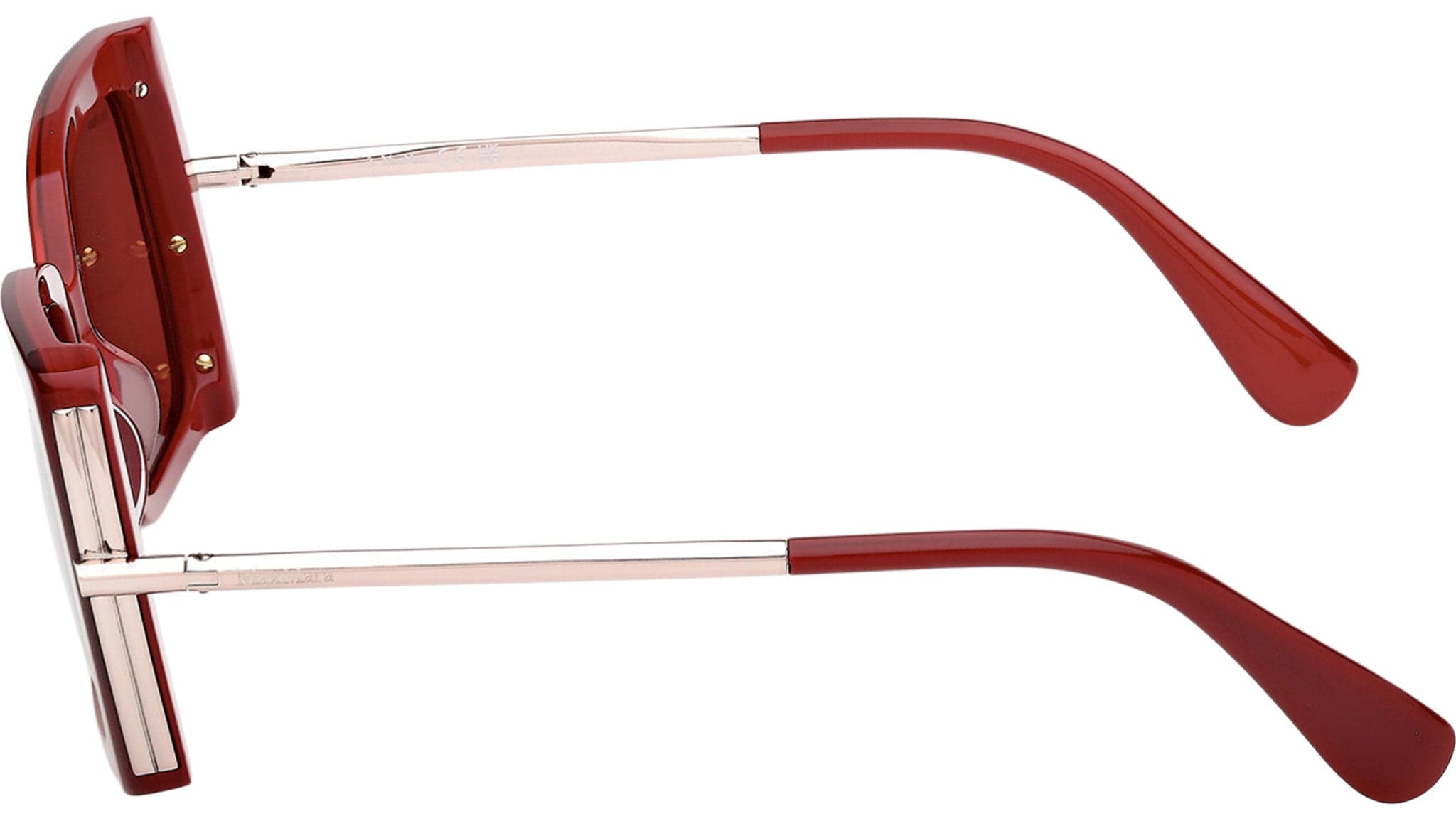 Max Mara MM0166 69S Sunglasses Shiny Bordeaux 53mm Women 3