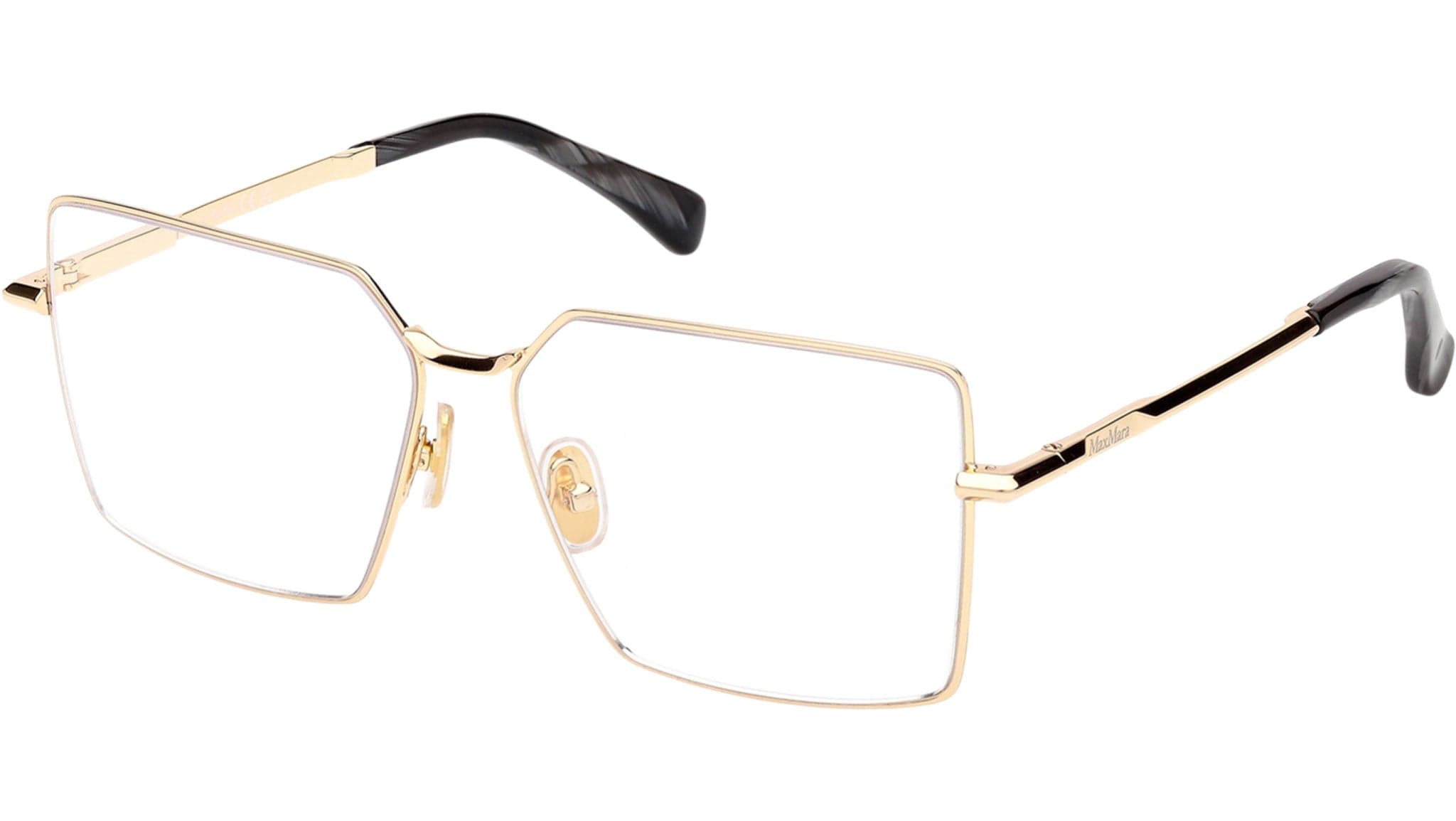 Max Mara MM5177 030 Eyeglasses Shiny Deep Gold 57mm Women