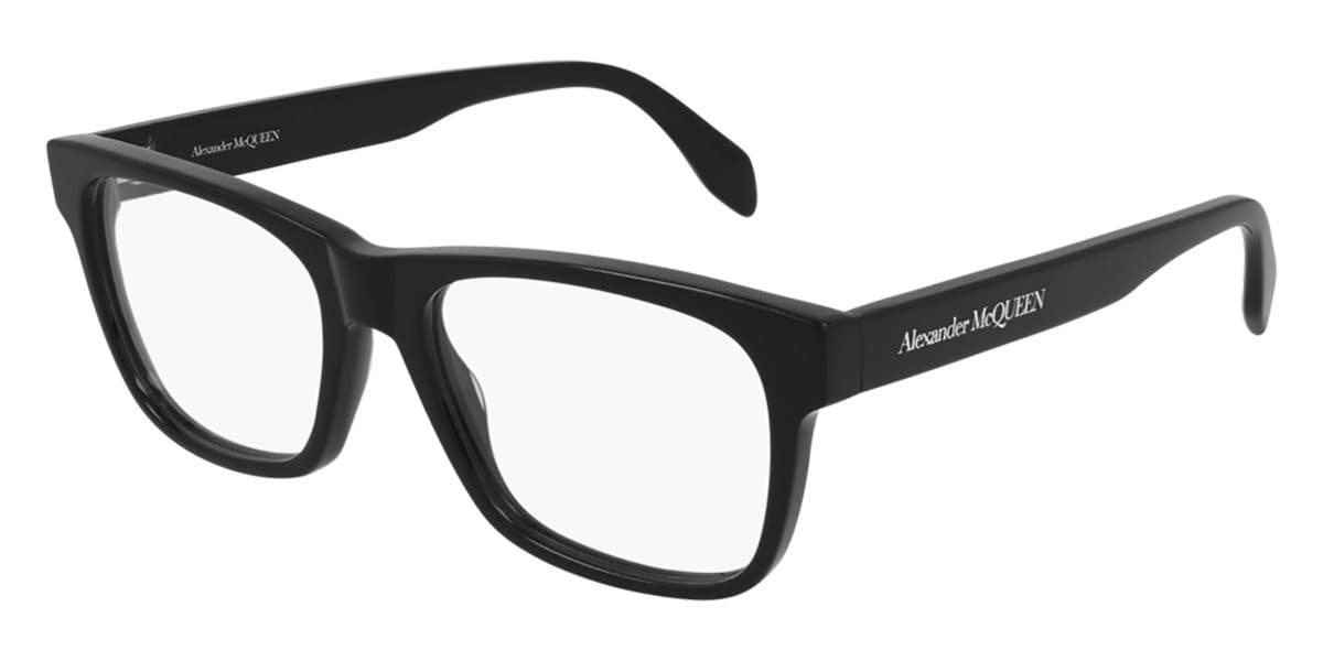 Alexander McQueen AM0307O 001 AM0307O Eyeglasses Black 55mm Men