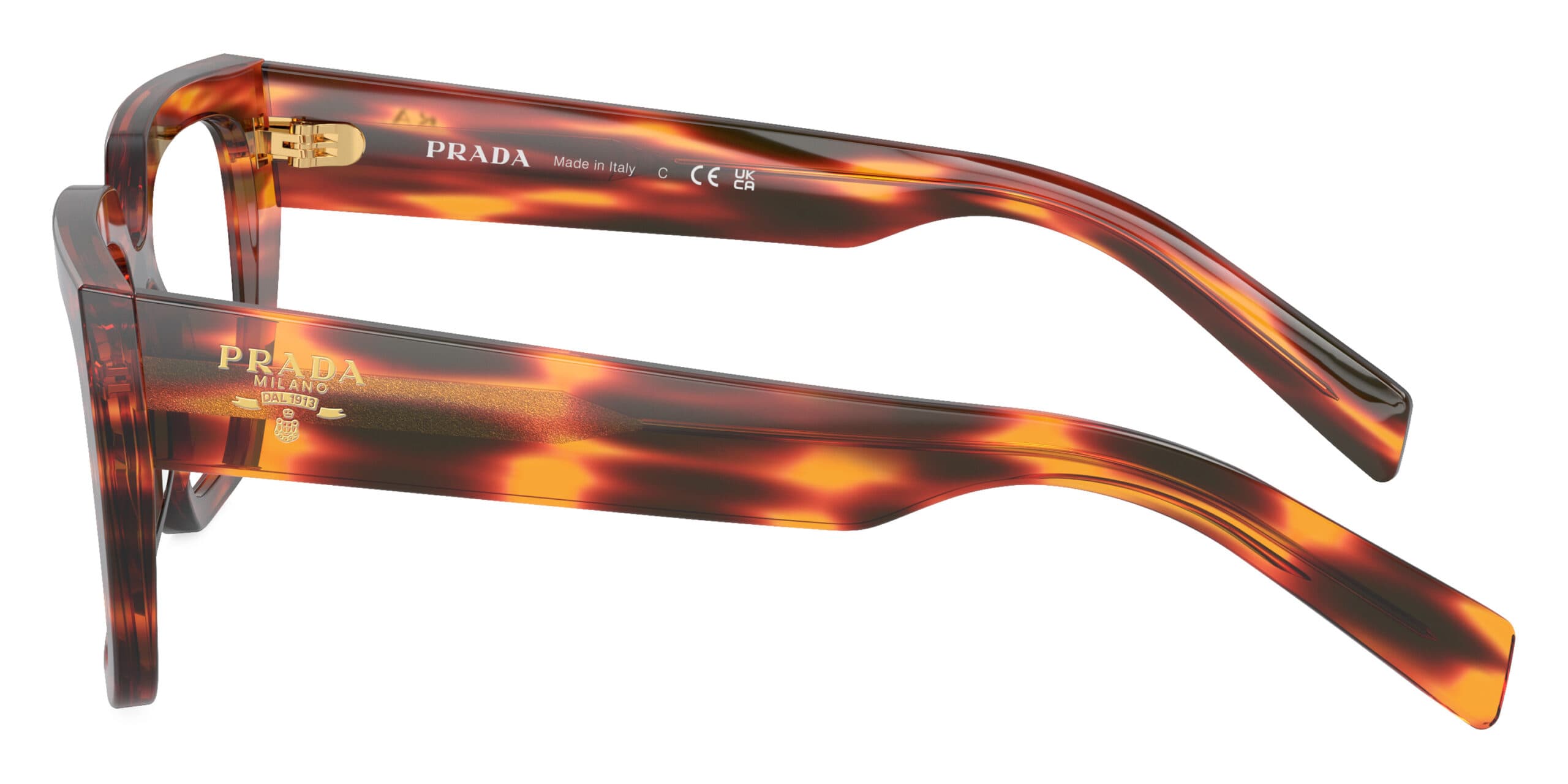 Prada VPRA03 13O1O1 Eyeglasses Brown 50mm Women 3