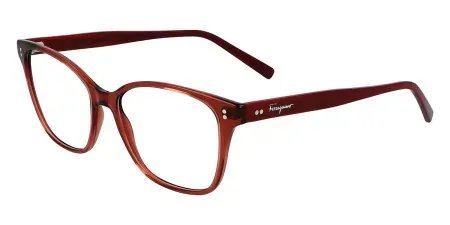 Salvatore Ferragamo SF2912 611 Eyeglasses Transparent Red 52mm Unisex