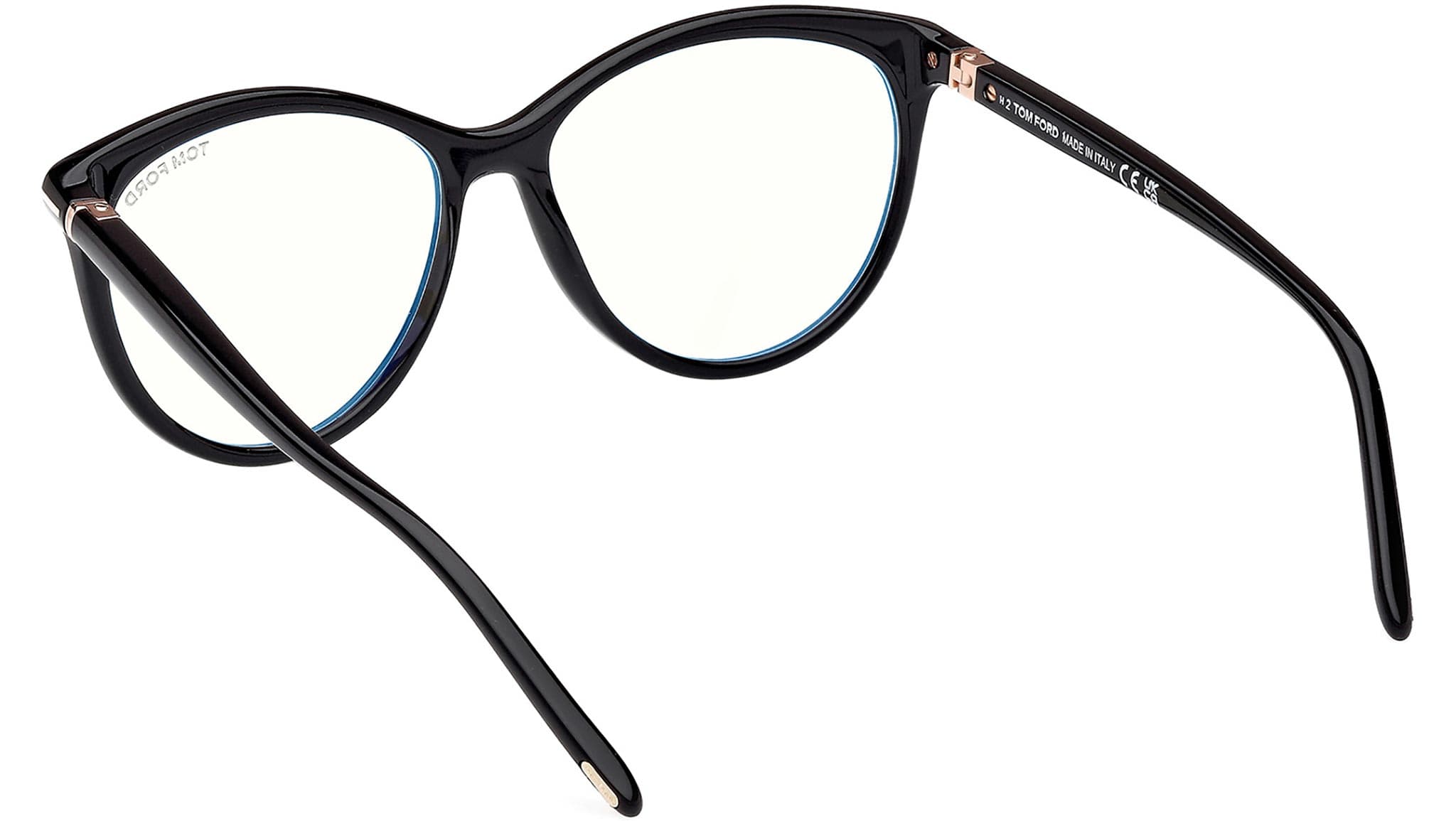 Tom Ford FT5990-B 001 Eyeglasses Shiny Black 55mm Women 4