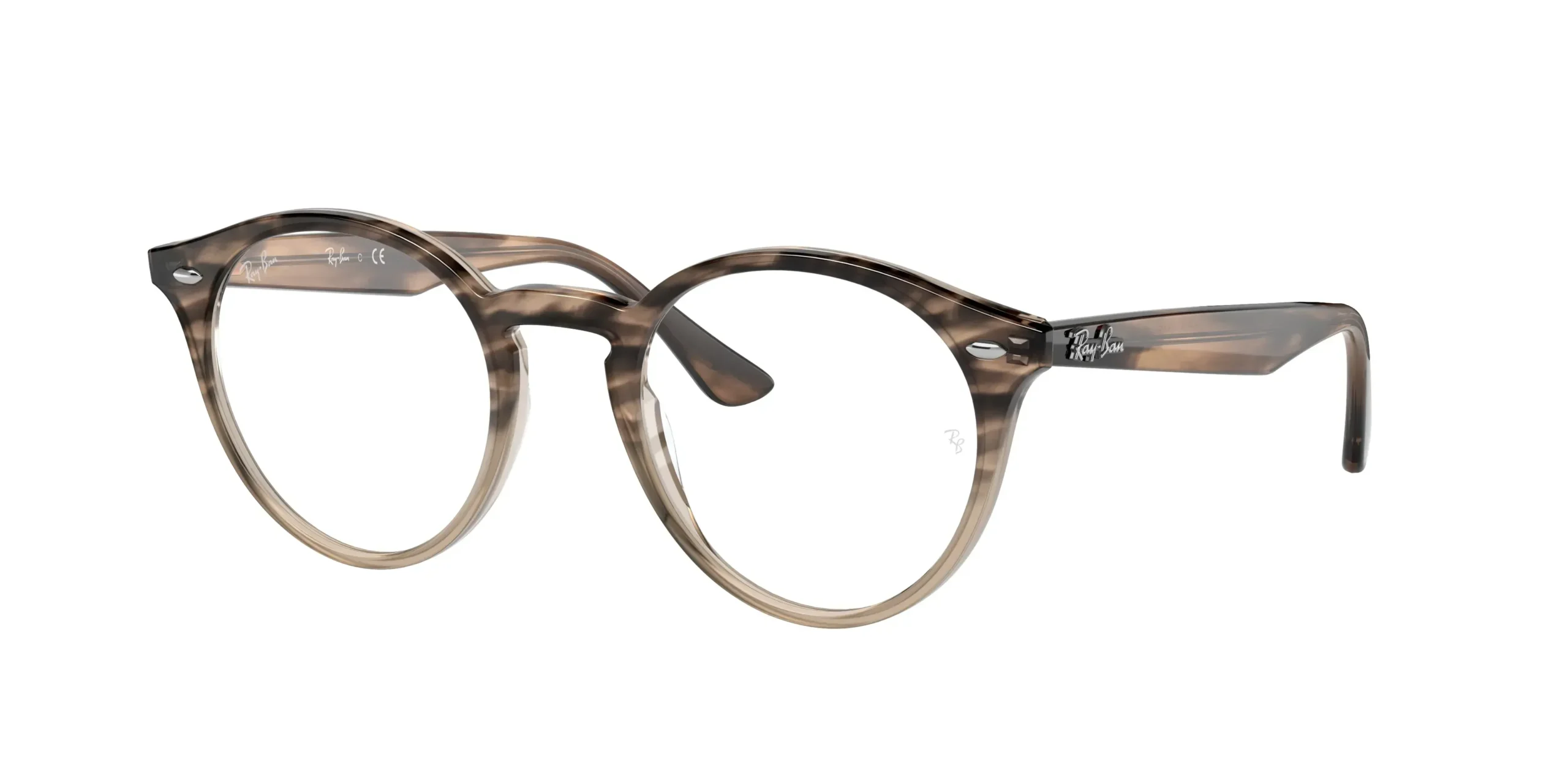 Ray-Ban RX2180V 8107 Eyeglasses Gradient Brown Havana 47mm Unisex