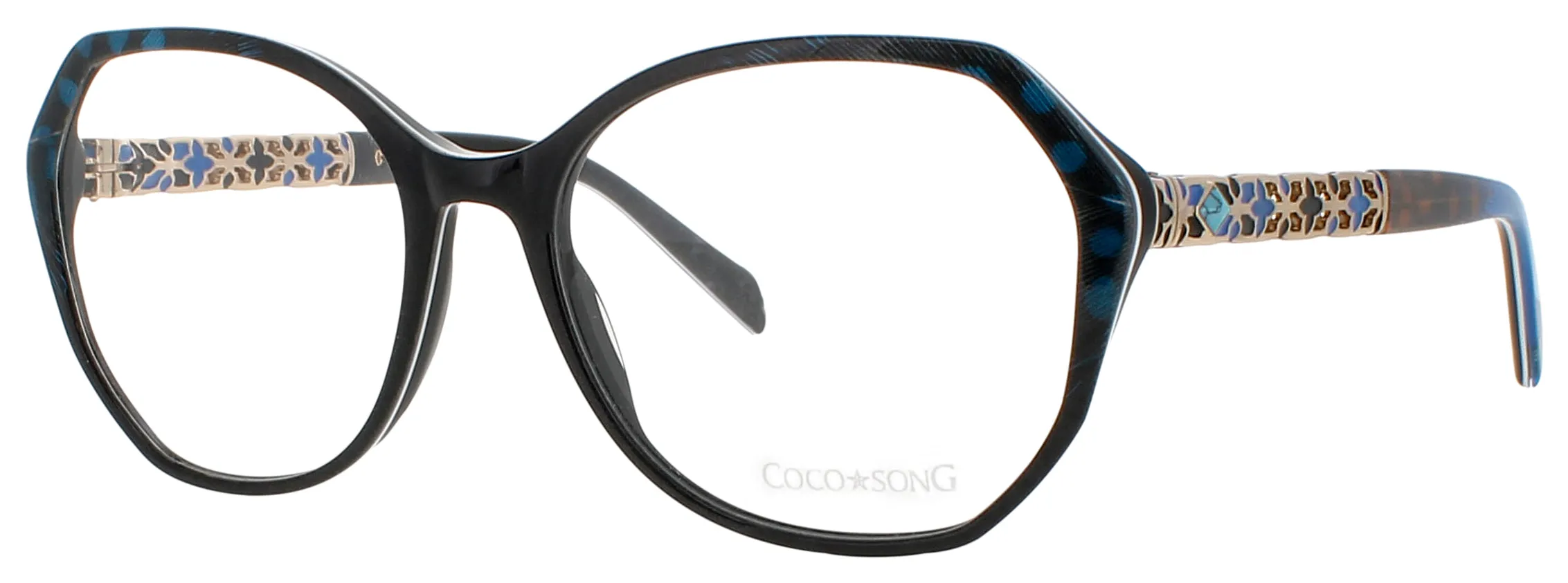 Coco Song SWEET SKY C01 Eyeglasses Black Blue 55mm Women
