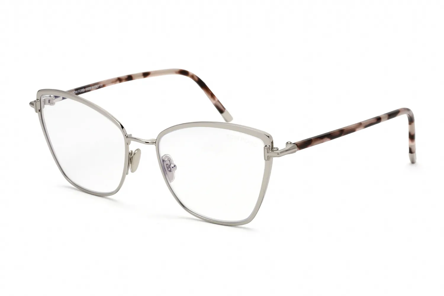 Tom Ford FT5740-B 016 Eyeglasses Shiny Palladium 54mm Women