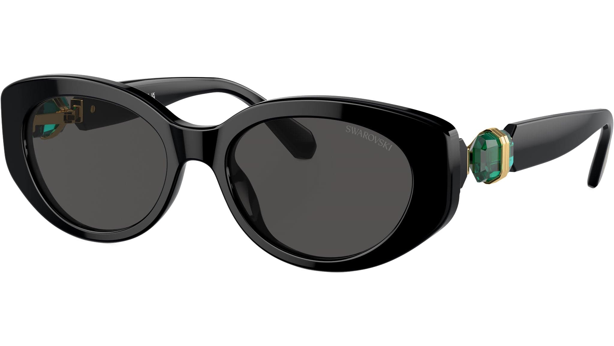 Swarovski SK6002 100187 Sunglasses Shiny Black 53mm Women