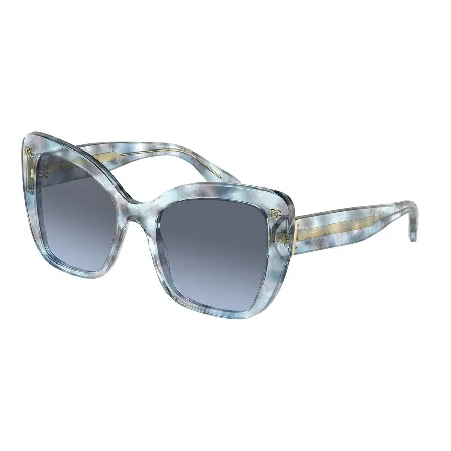 Dolce & Gabbana DG4348 Sunglasses Transparent Blue Havana 54mm Women