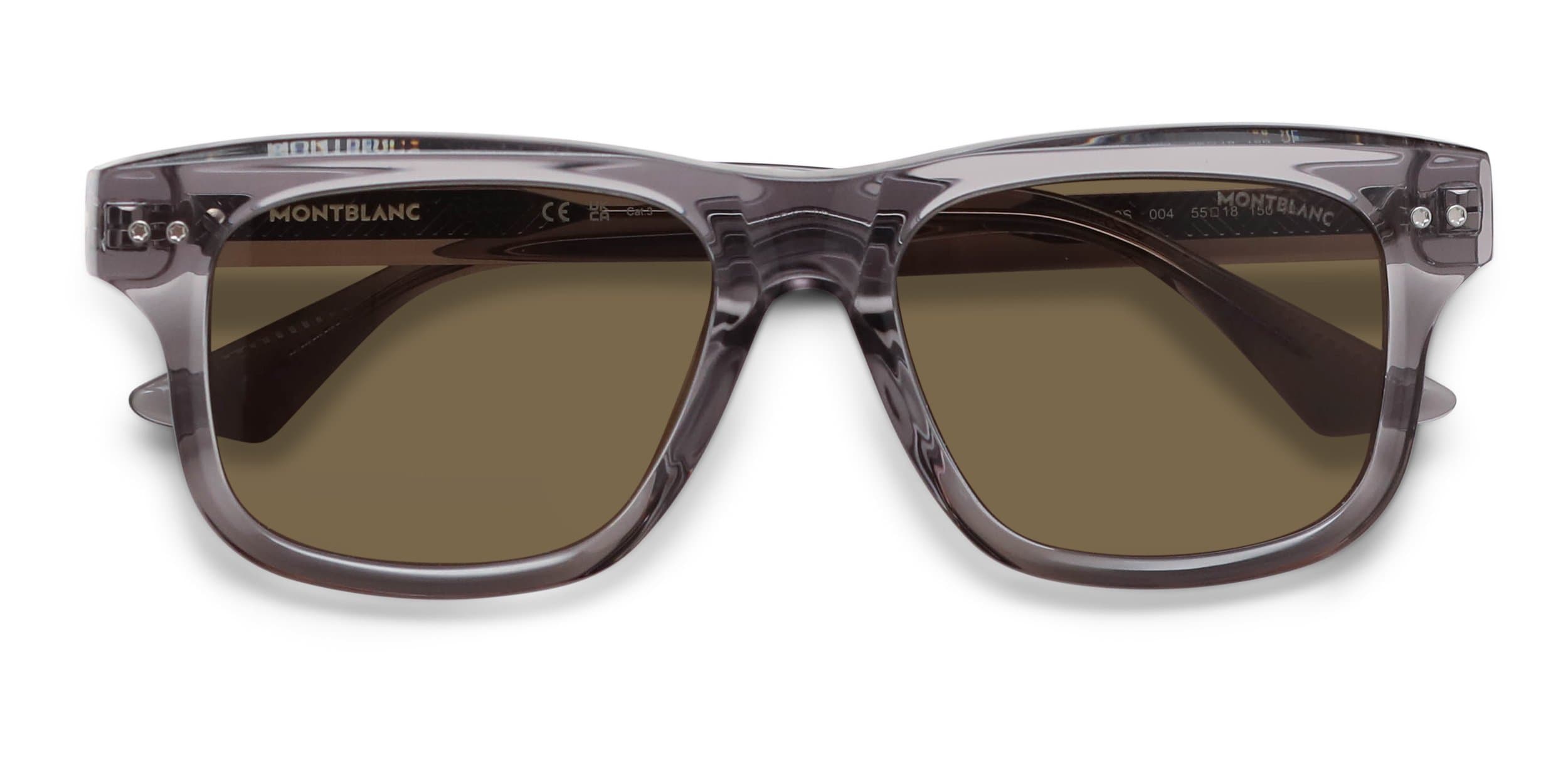 Montblanc MB0319S 004 Sunglasses Grey 55mm Men 4