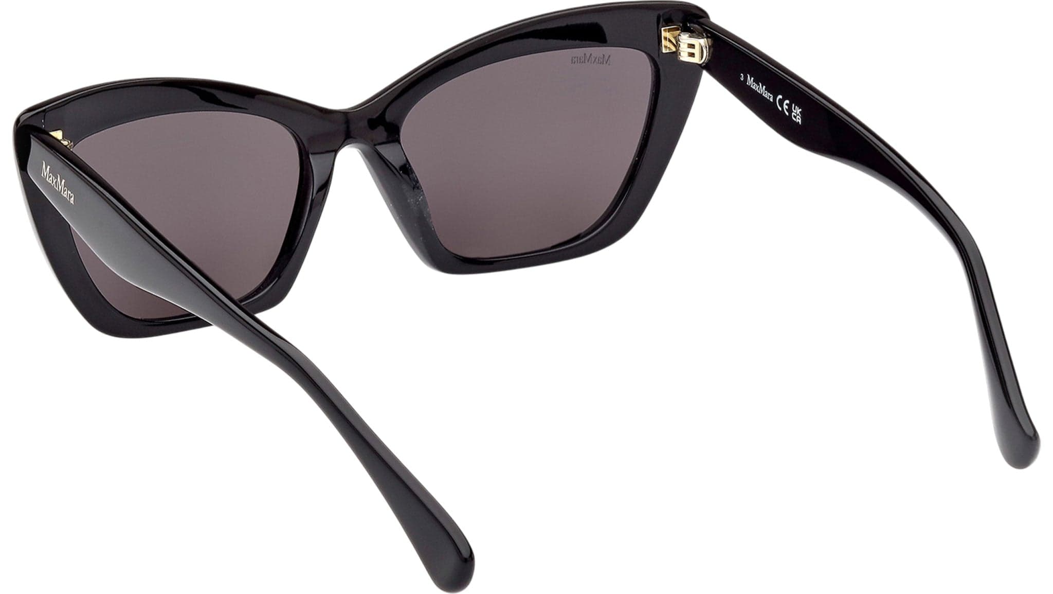 Max Mara MM0063 01A Sunglasses Shiny Black 57mm Women 4