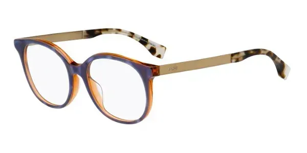 Fendi FF0096/F DXI Eyeglasses Blue Orange 51mm Women