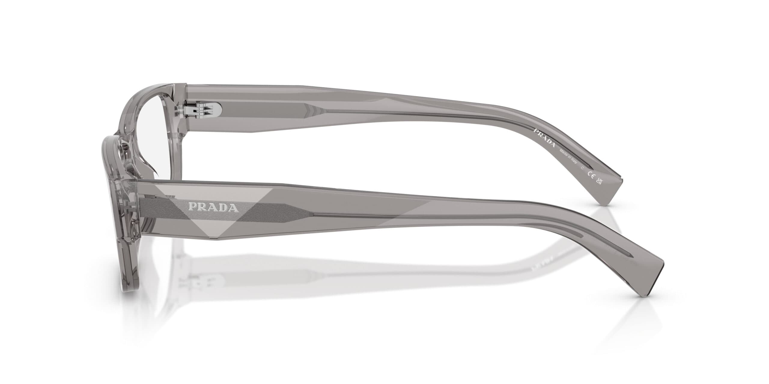Prada PR B09V 16Z1O1 Eyeglasses Transparent Grey 57mm Men 3