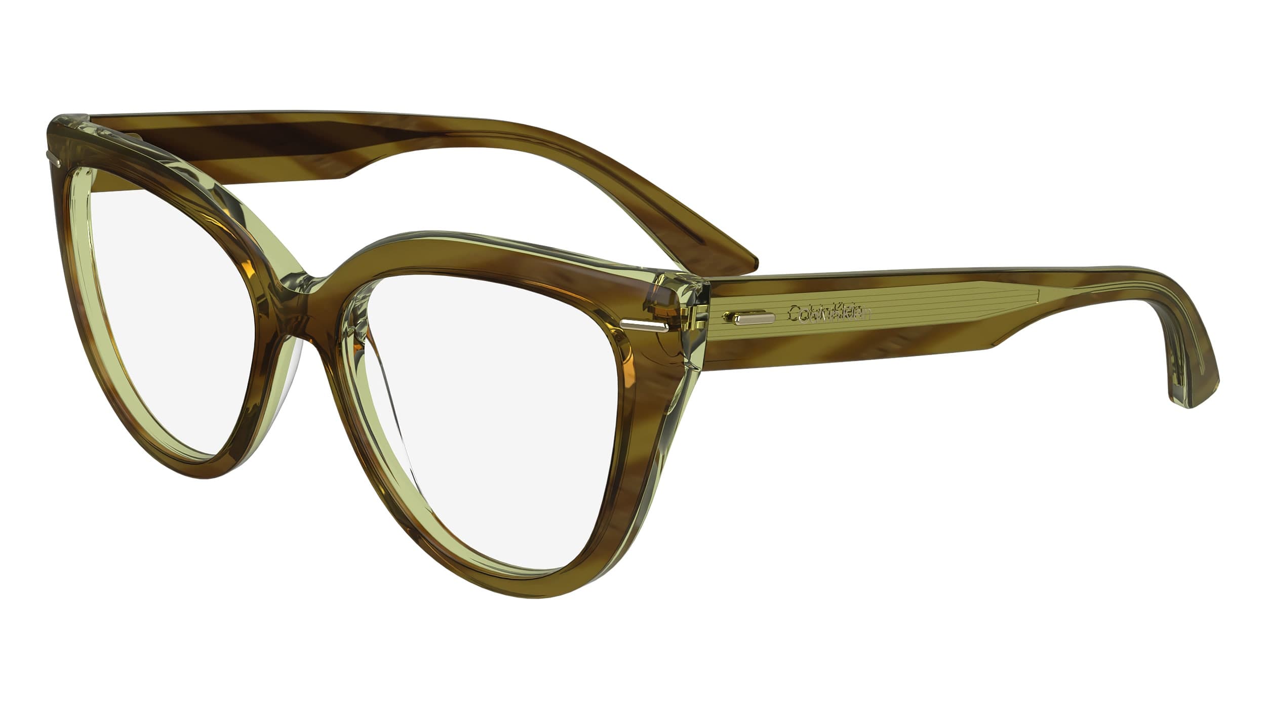 Calvin Klein CK24514 216 Eyeglasses Striped Brown 52mm Women