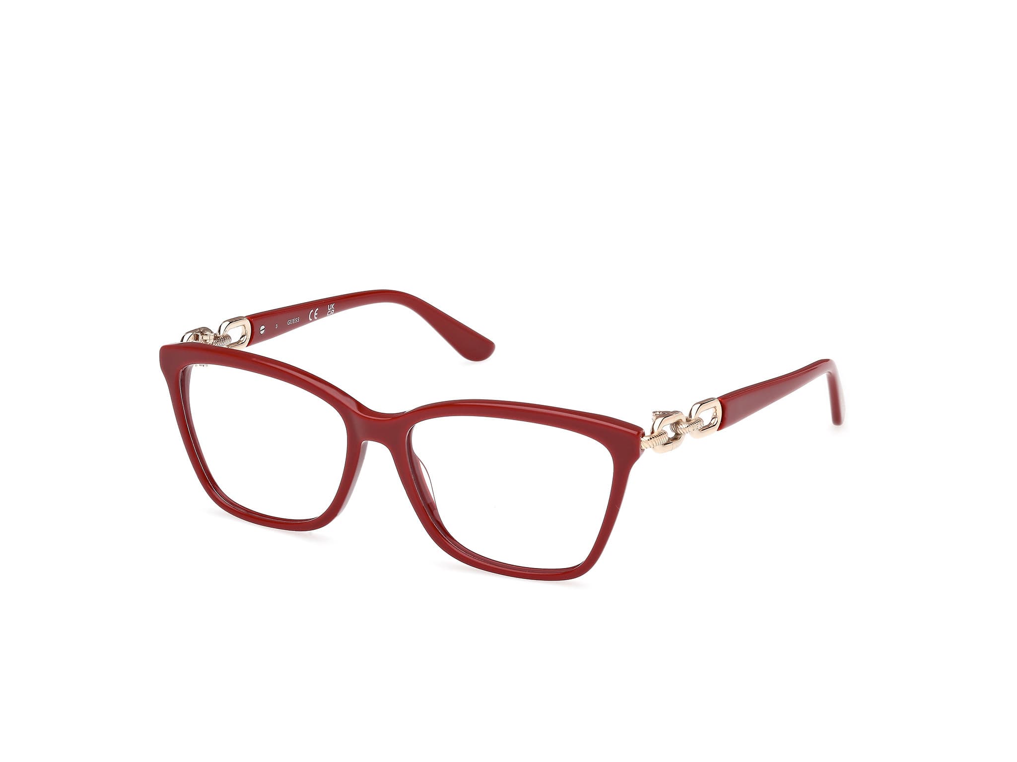 Guess GU50181 066 Eyeglasses Shiny Red 54mm Women