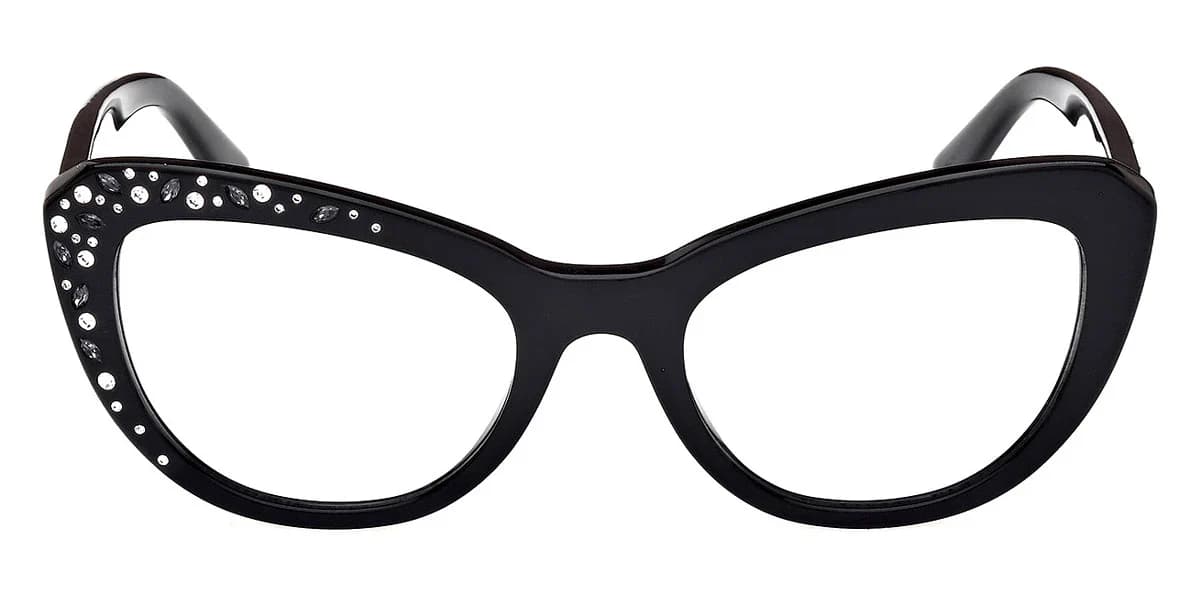 Marciano GM50016 001 Eyeglasses Shiny Black 53mm Women 2