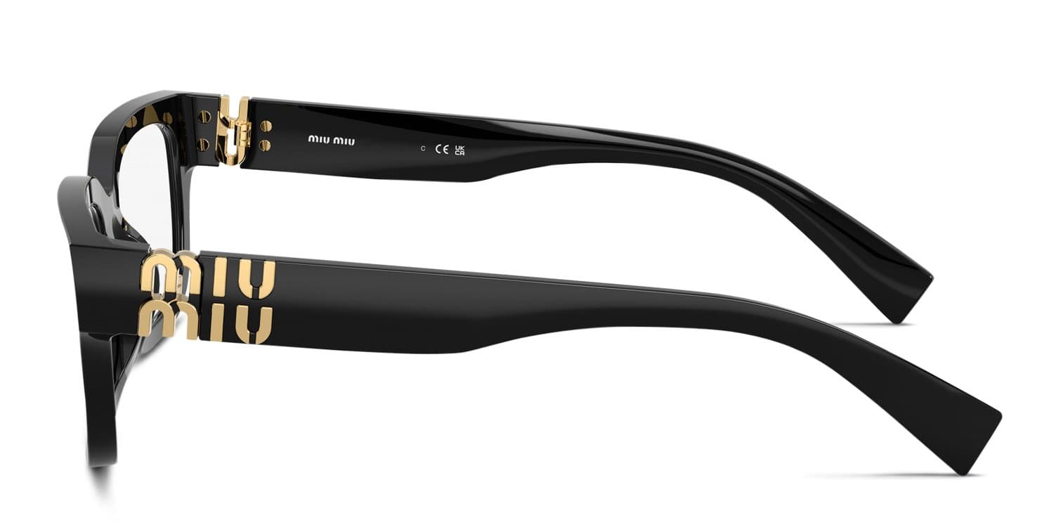 Miu Miu 0MU 02YV 16K1O1 Eyeglasses Black 53mm Women 3