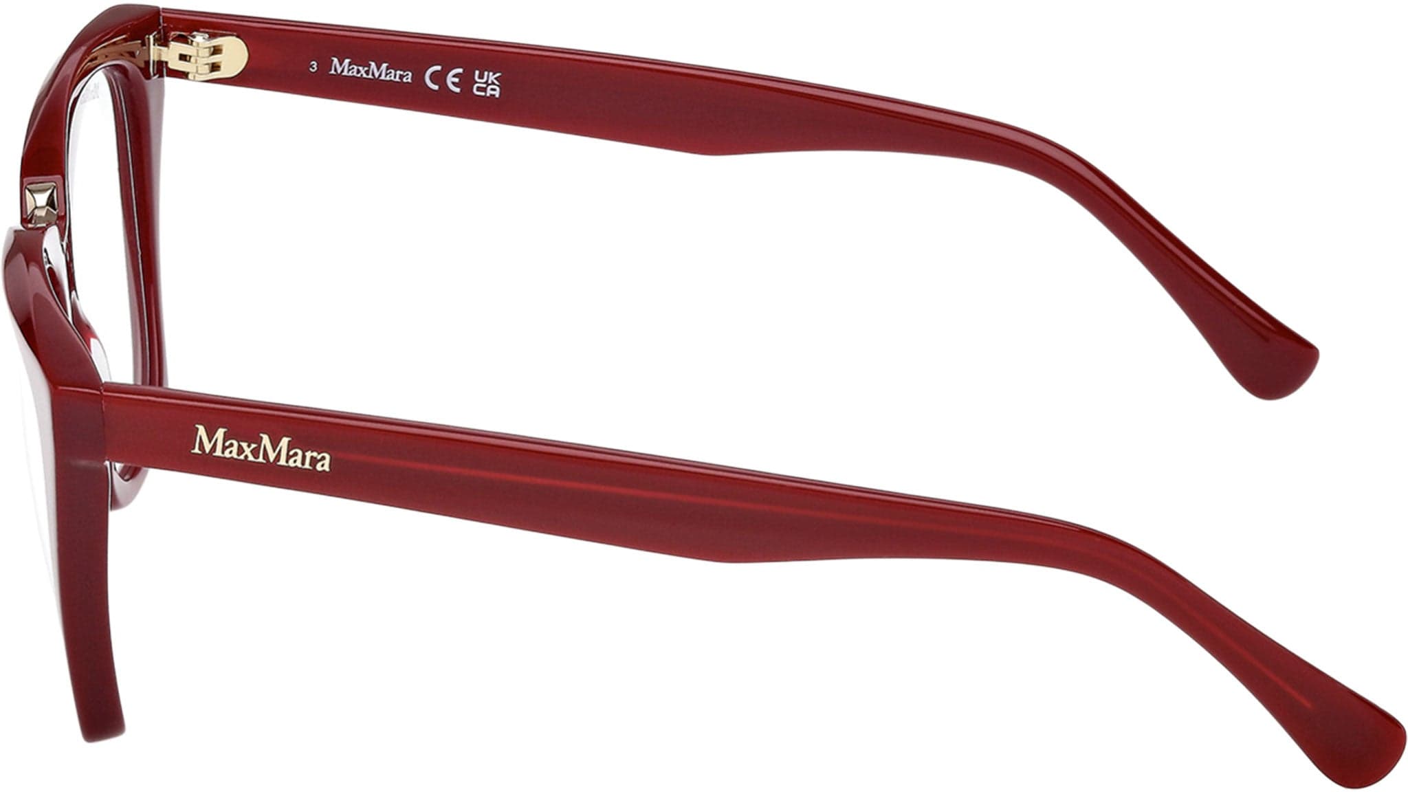 Max Mara MM5188-B 069 Eyeglasses Shiny Bordeaux 54mm Women 3
