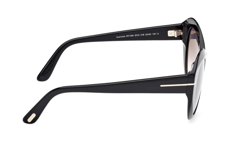 Tom Ford FT1084 01B Sunglasses Shiny Black 52mm Women 5