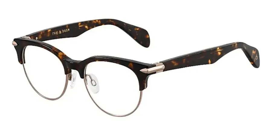 Rag & Bone RNB3009 9N4 Eyeglasses Havana Brown 49mm Women