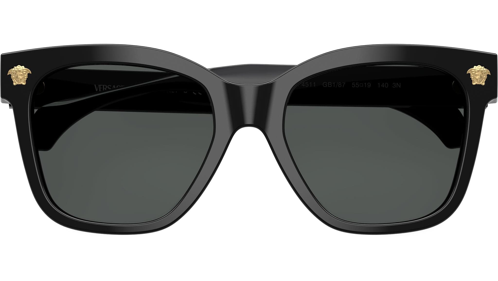 Versace 0VE4511 GB1/8755 Sunglasses Shiny Black 55mm Women 5