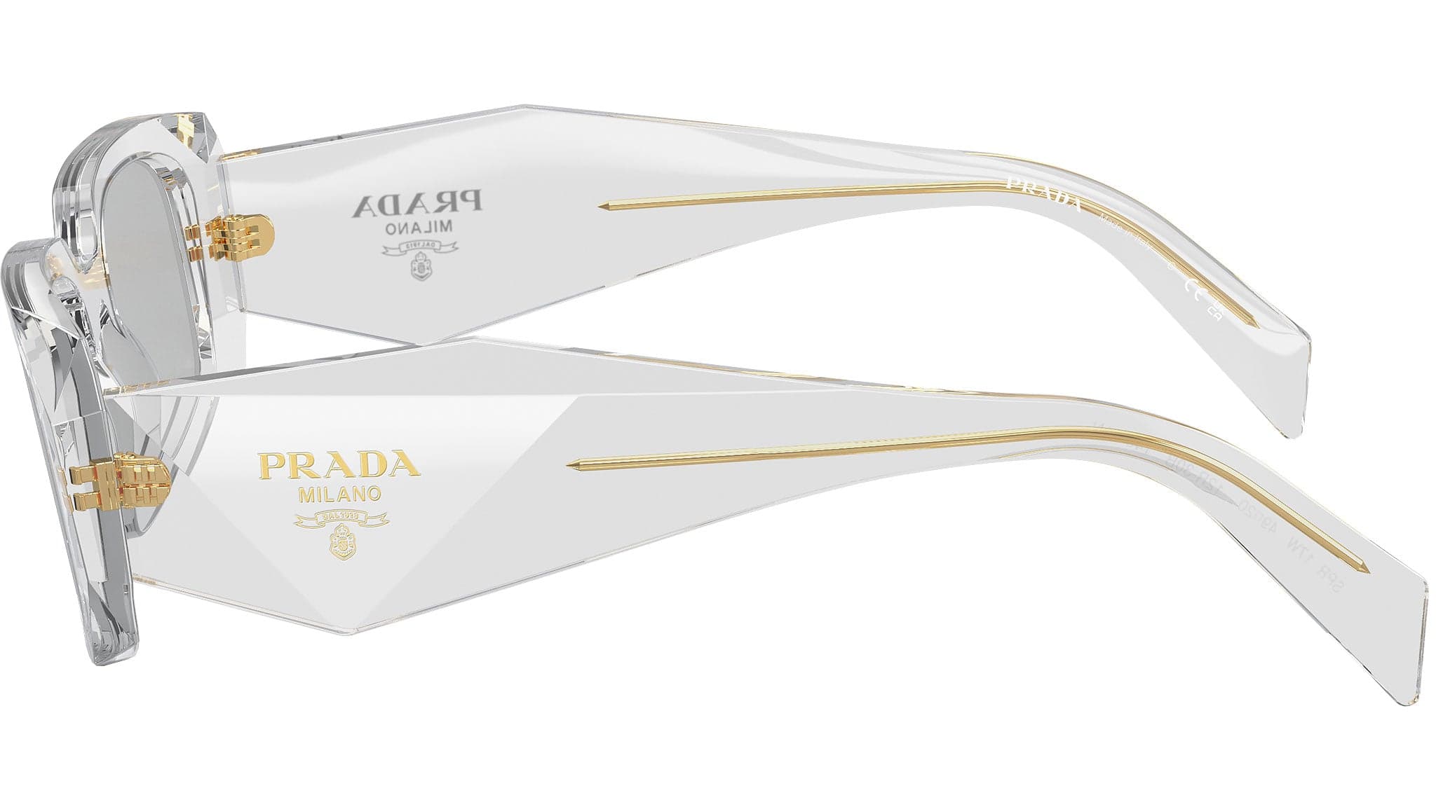 Prada 0PR 17WS 12R30B Sunglasses Transparent Grey 49mm Women 3