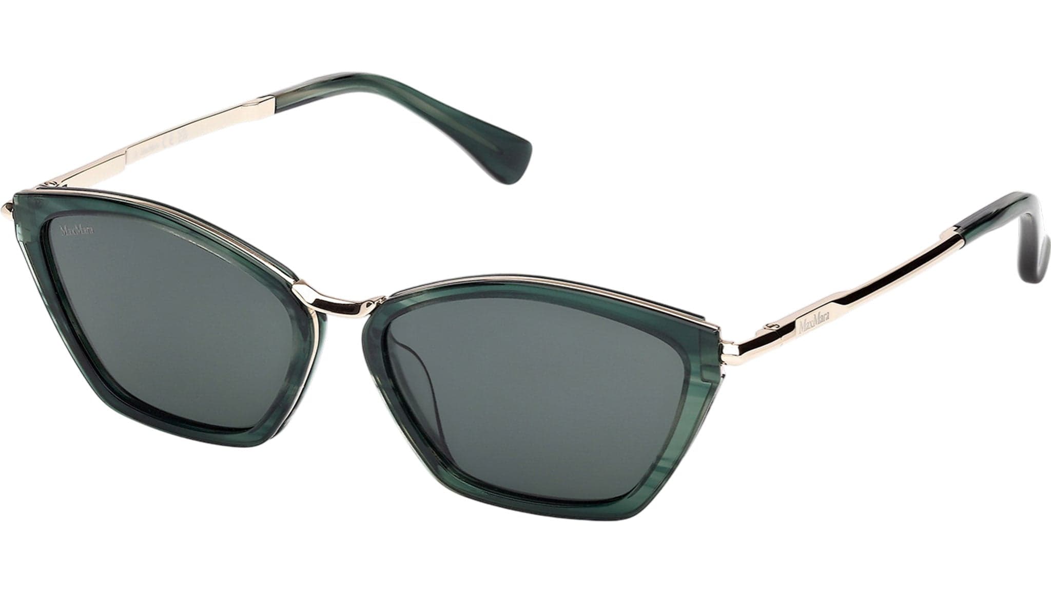Max Mara MM0162 96N Sunglasses Shiny Dark Green 54mm Women