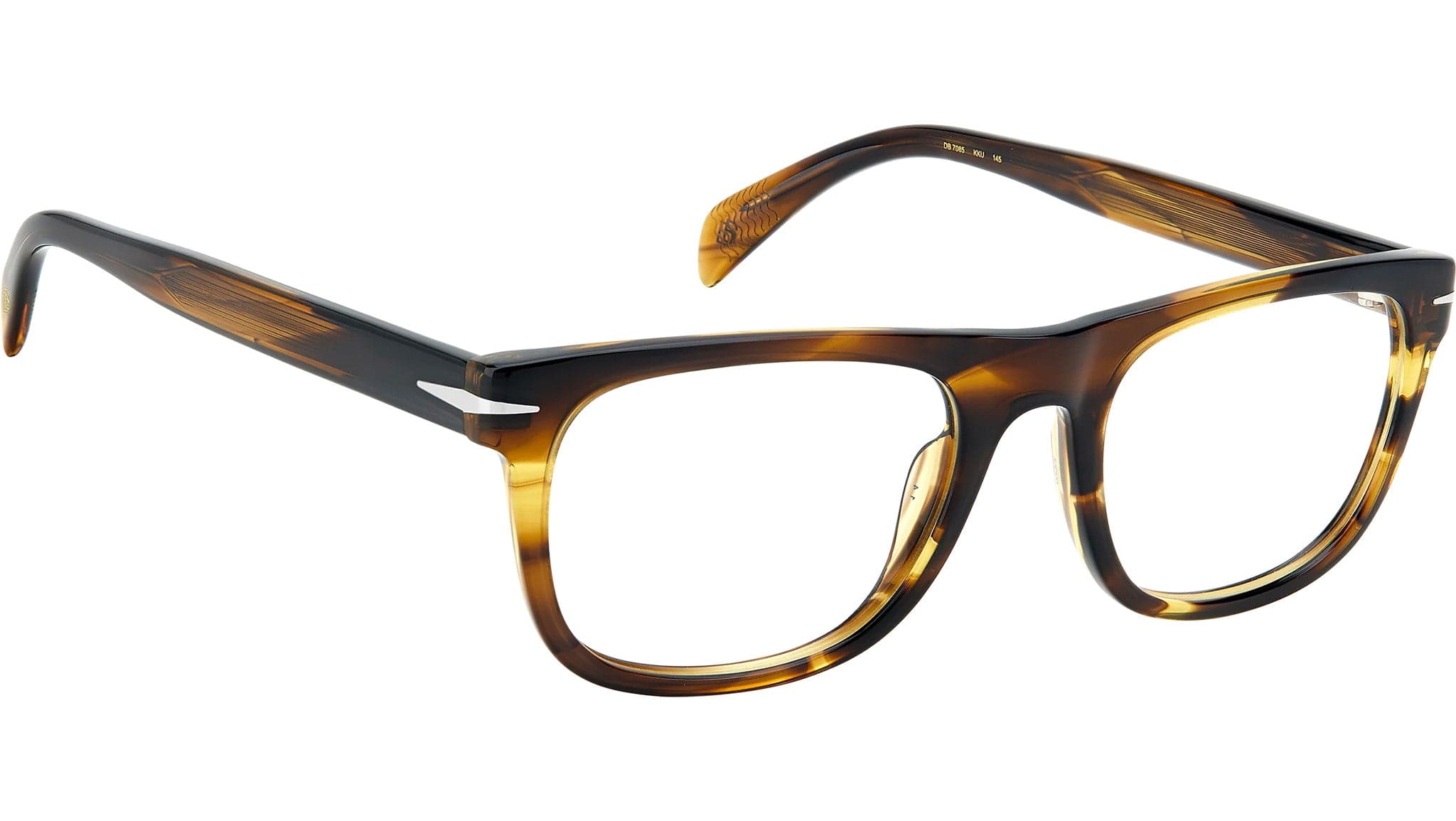 David Beckham DB 7085 0KKU 00 Eyeglasses Olive Striped 3