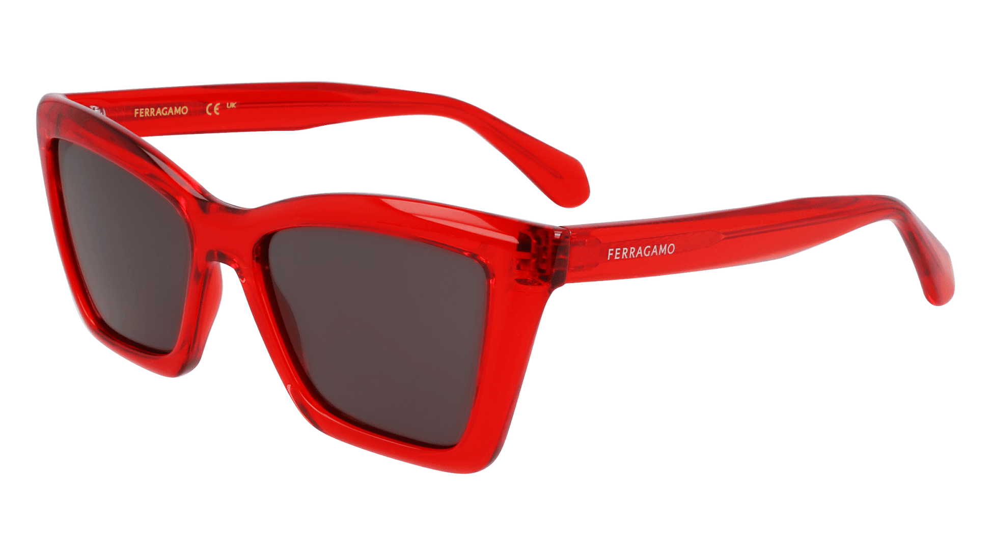 Salvatore Ferragamo SF2039SE 616 Sunglasses Transparent Red 53mm