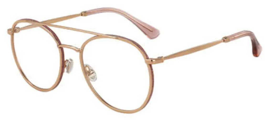 Jimmy Choo JC320 0EYR Eyeglasses Gold Pink 51mm Women