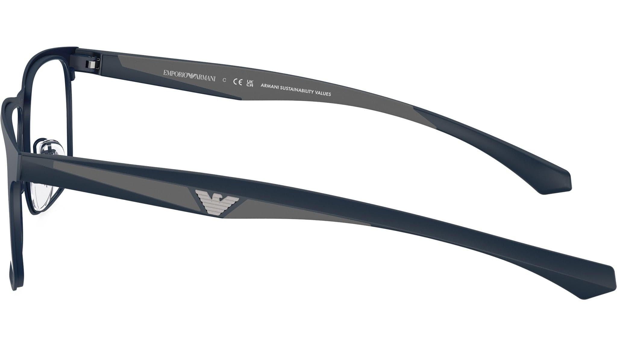 Emporio Armani 0EA1163 3389 Eyeglasses Matte Blue 53mm Men 3
