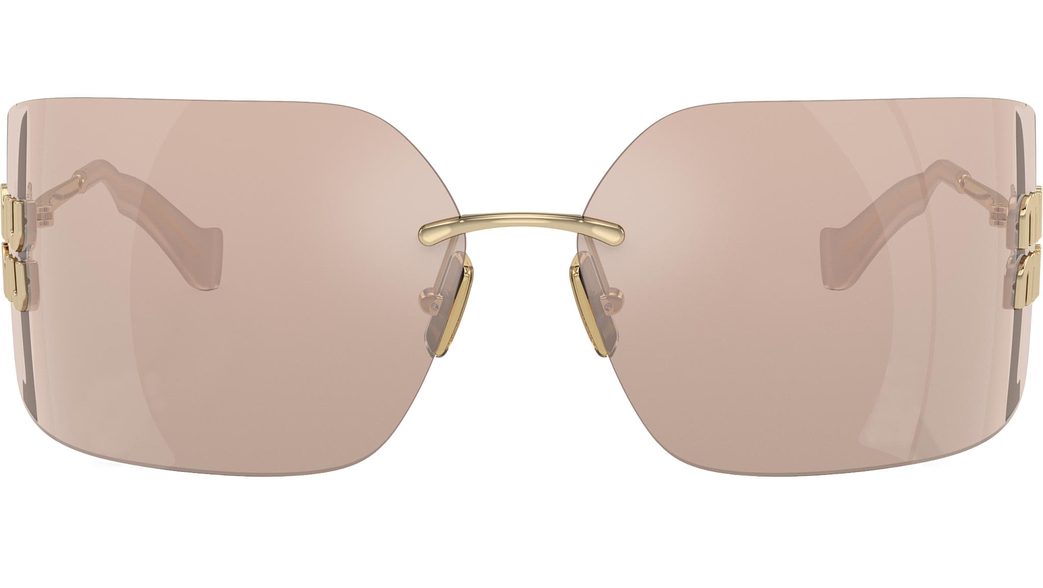 Miu Miu 0MU 54YS ZVN20F Sunglasses Gold 80mm Women 2