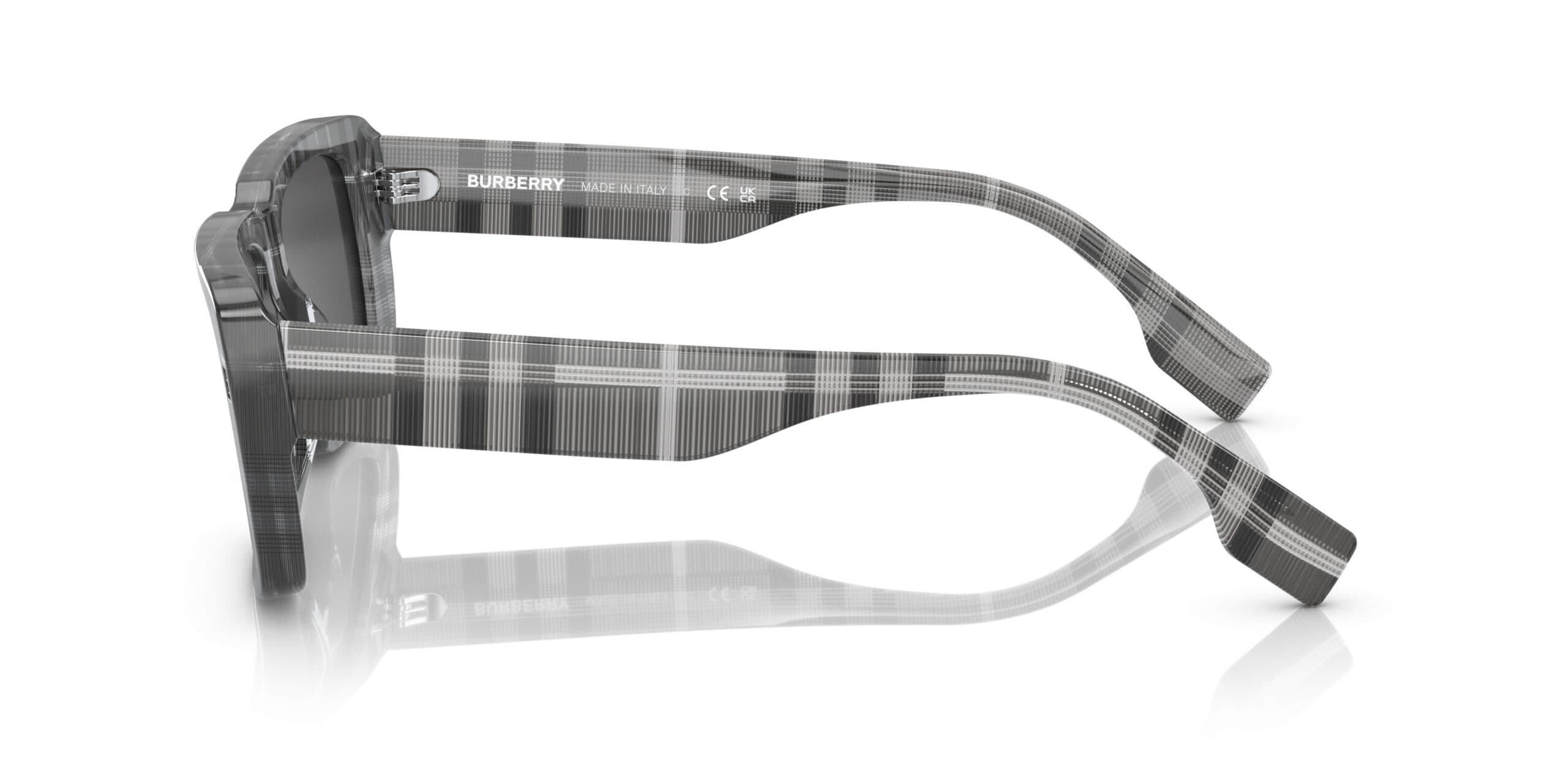 Burberry BE4376U 380487 Sunglasses Grey Check 55mm 3